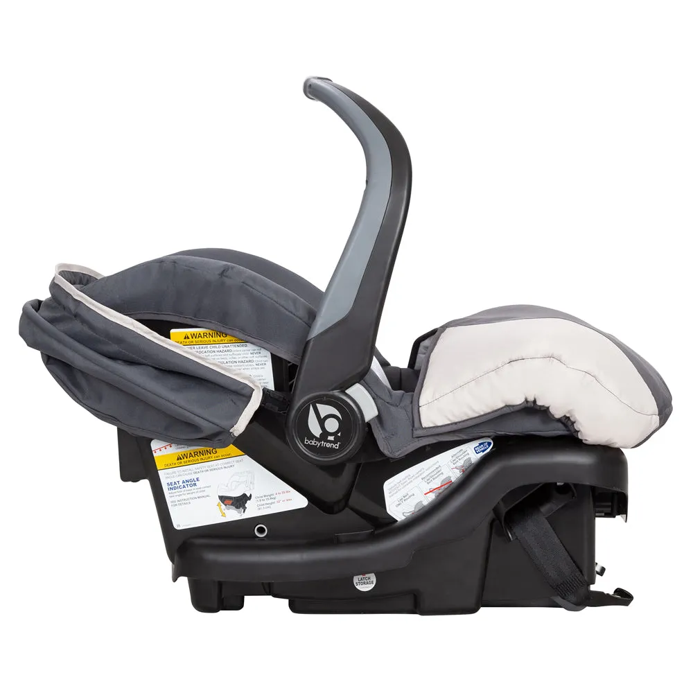 Baby Trend Ally Newborn Baby Infant Car Seat Travel System w/Cover,Gray Magnolia