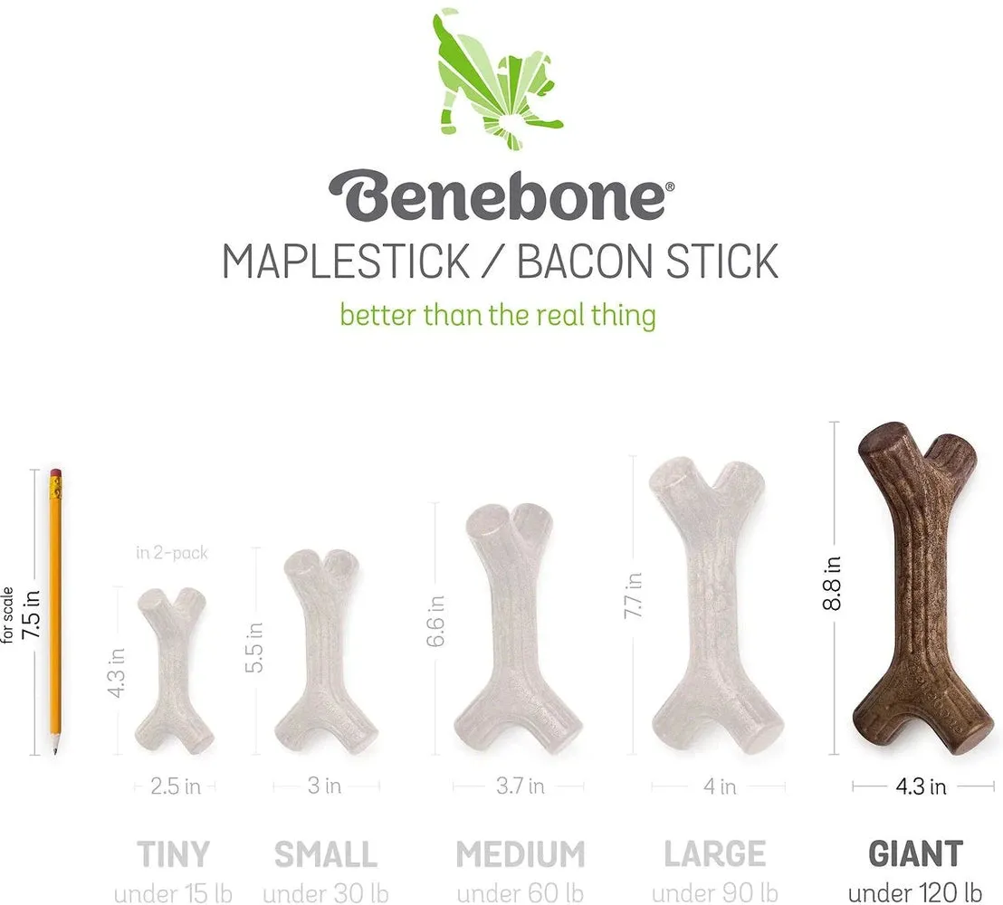 Benebone Bacon Flavor Stick Giant Dog Chew Toy