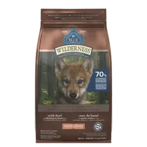 Blue Buffalo Wilderness Puppy Beef With Grain Dog Food 24lb