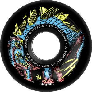 BONES WHEELS X-FORMULA DINO-SORTAS CJ COLLINS BLACK V6 WIDECUT 99A (55MM)