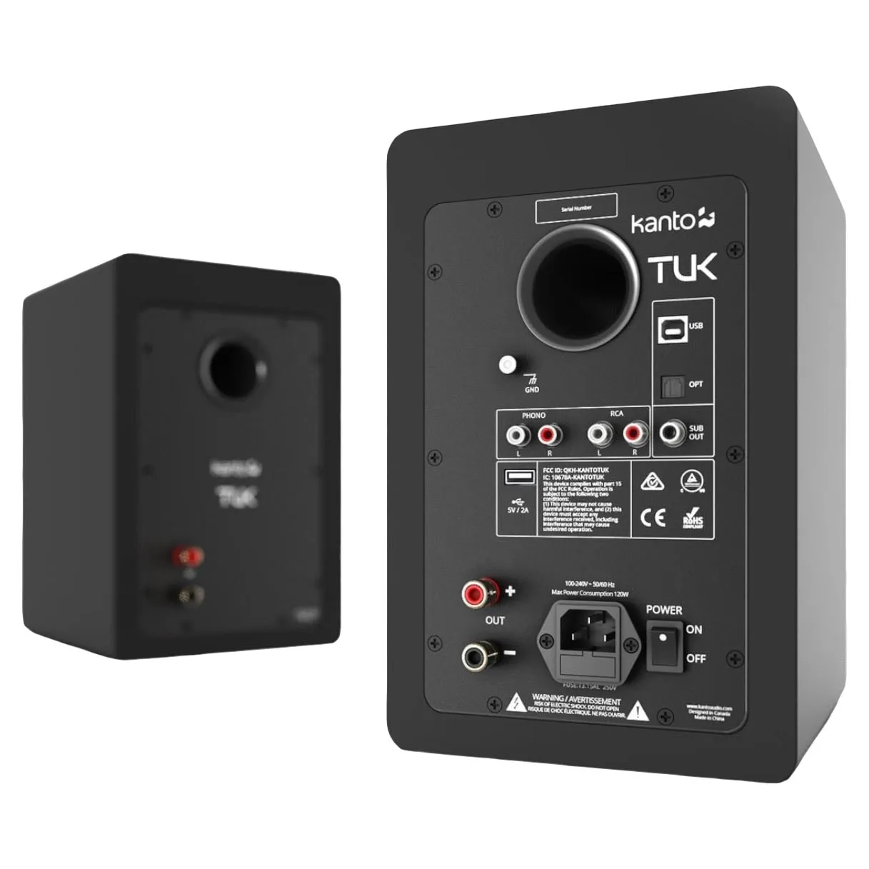 Bookshelf speakers Kanto TUK Premium, 2 pcs., matte black