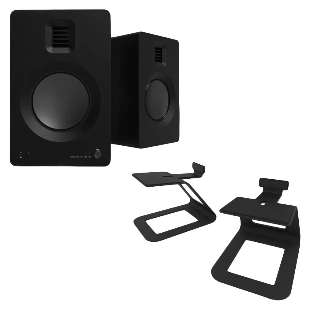 Bookshelf speakers Kanto TUK Premium with stands SE6, 2 pcs., black