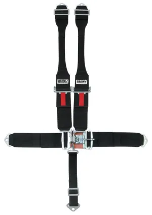 Crow QA 5-Way Duck Bill 3" Latch & Link - Dog Bone Harness - Black