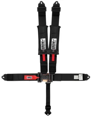 Crow QA 5-Way Duck Bill 3" Latch & Link Harness w/ Harness Pads - 55'' Seat Belts - Blue