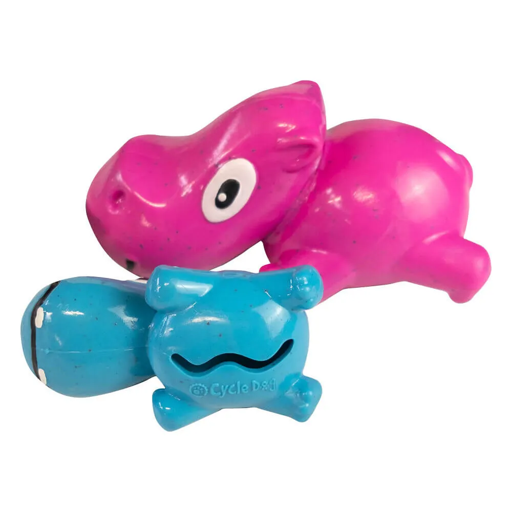 Cycle Dog Ecolast 3 Play Hippo Rubber Dog Toy, Small