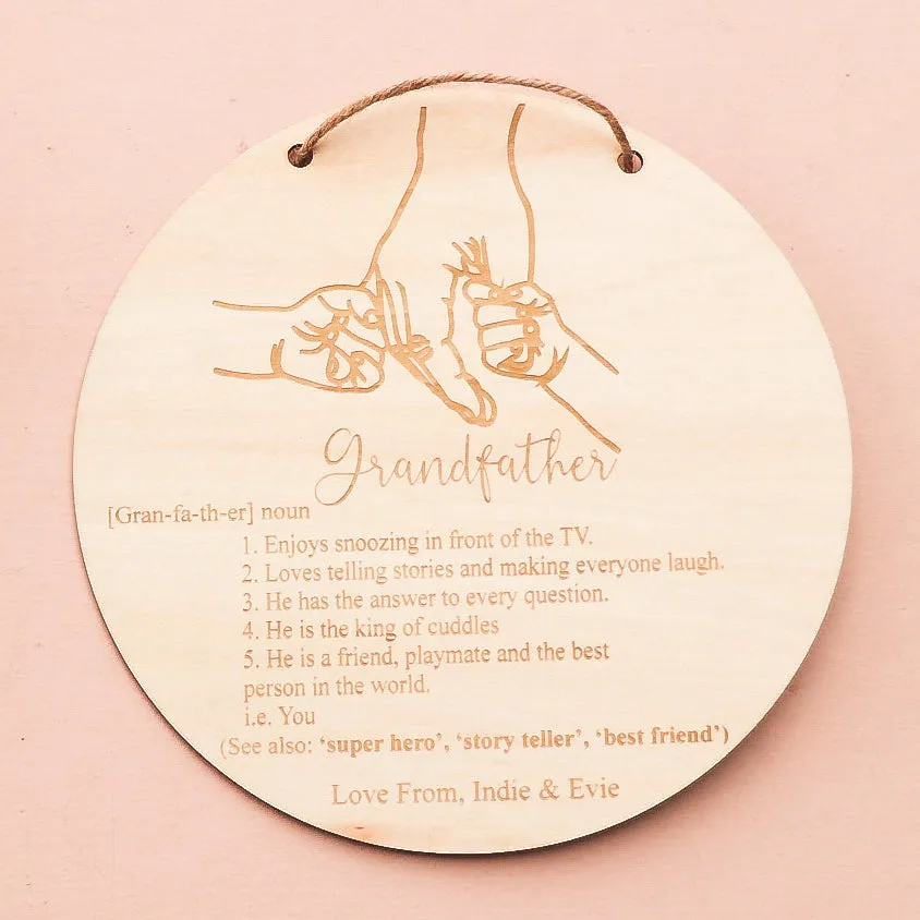 Definition Grandfather Plaque - Multiple Children