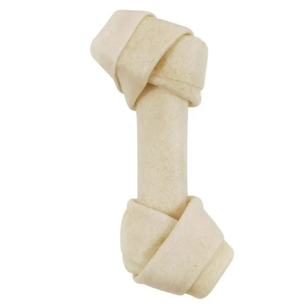 Dogit White Beefhide Knotted Bones for Dogs