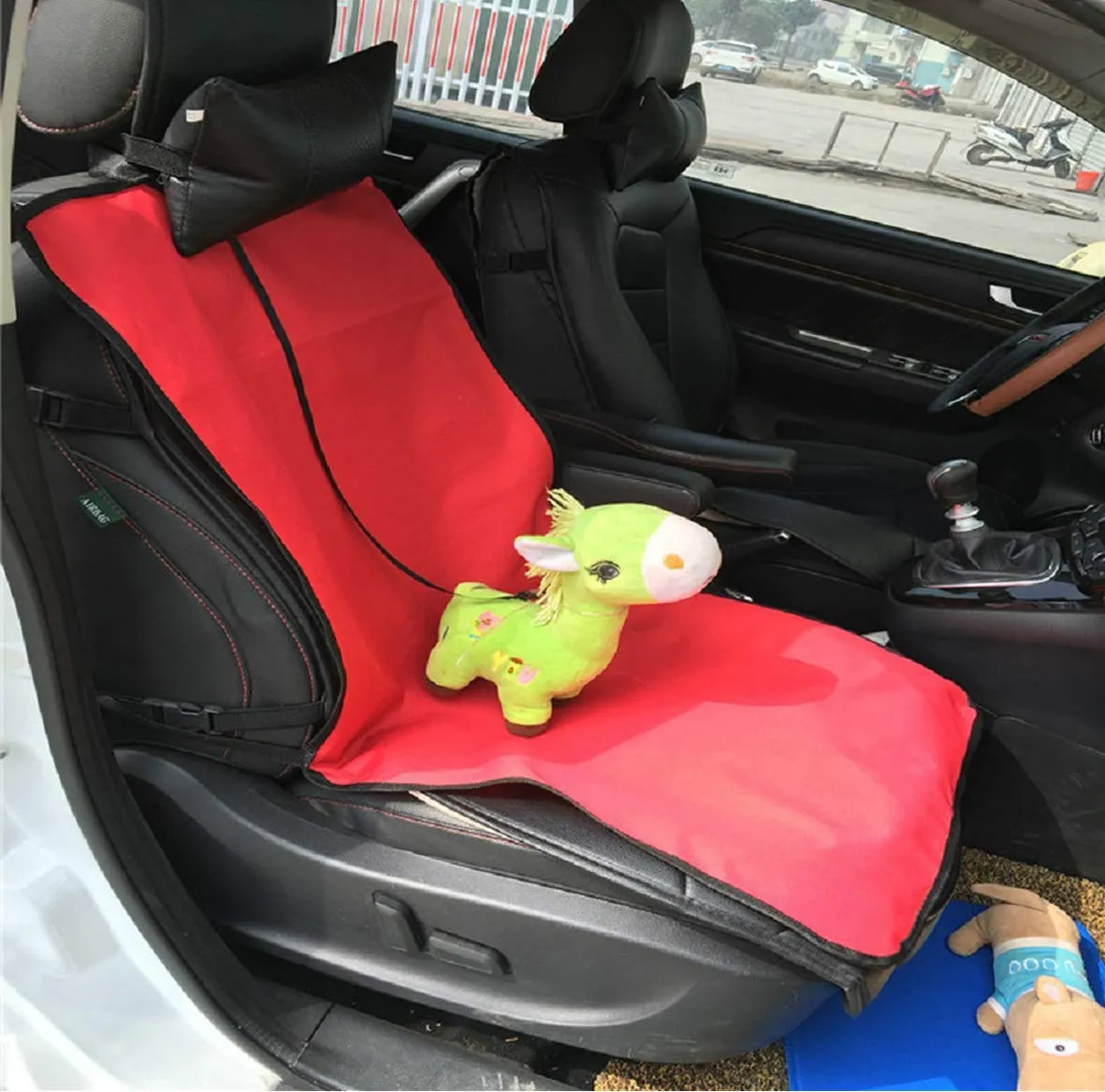 Electomania Pet Dog Single Car Seat Protection Cover (Red)