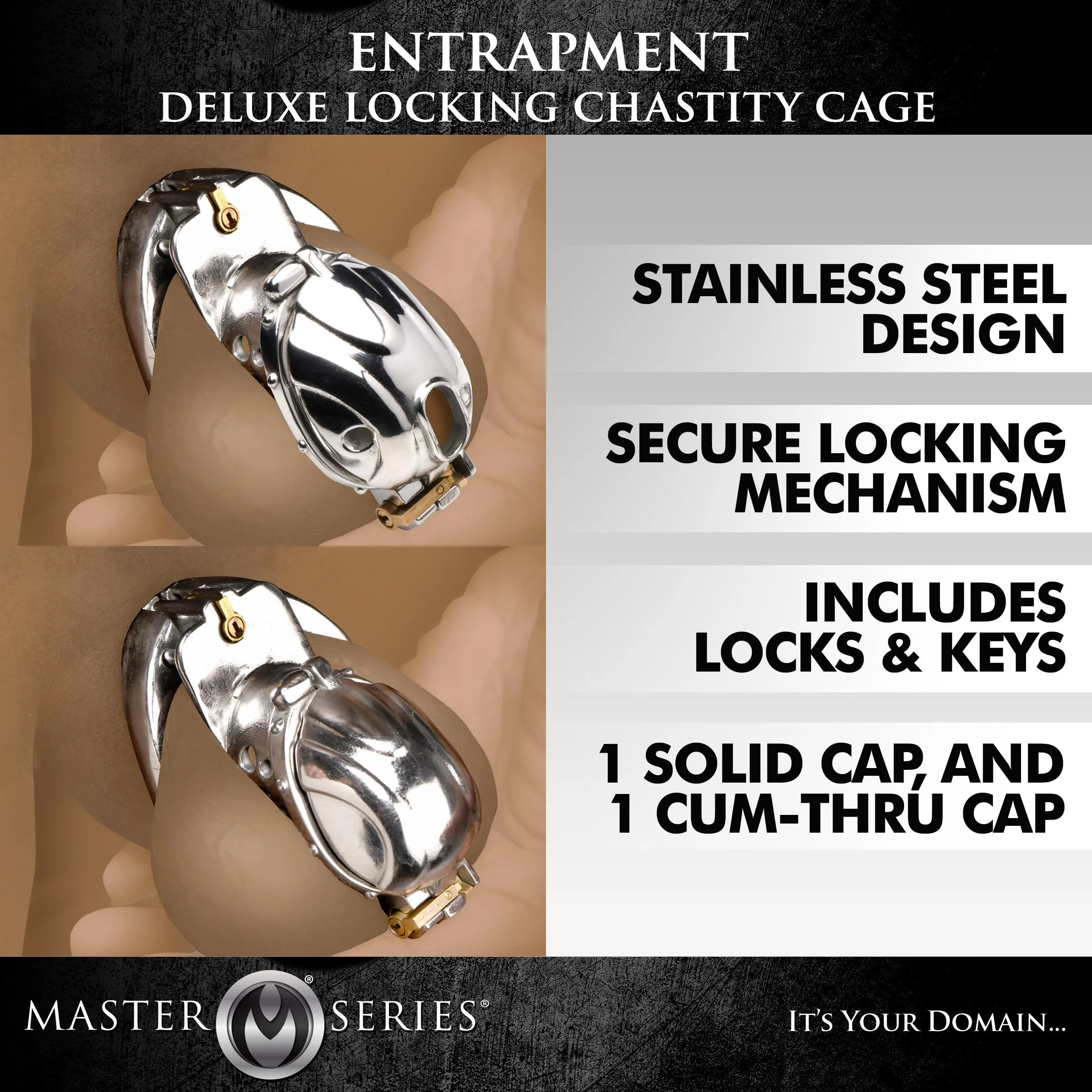 Entrapment Deluxe Locking Chastity Cage