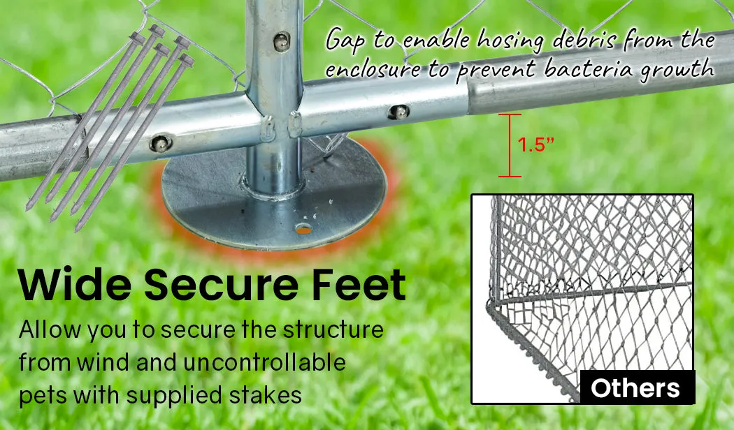 Extra Large 4x4m Dog Enclosure with Secure Bolt Latch