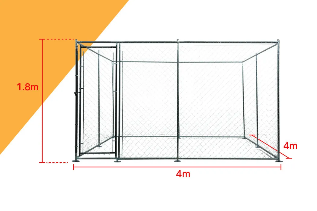 Extra Large 4x4m Dog Enclosure with Secure Bolt Latch