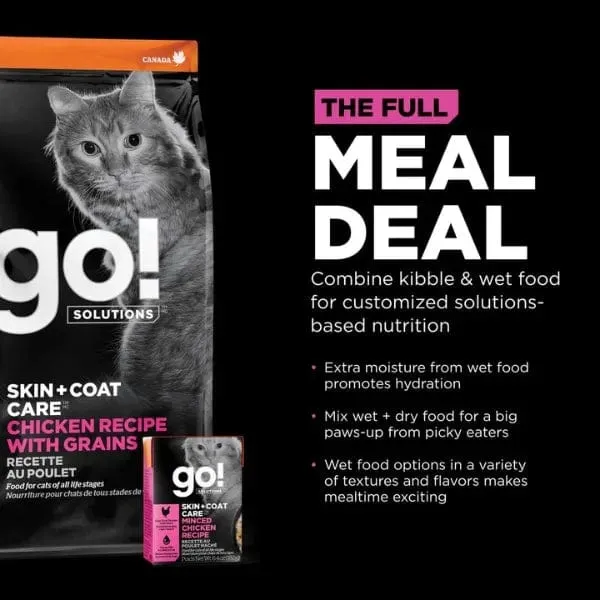 Go! Solutions Skin & Coat Care Chicken Recipe with Grains Dry Cat Food