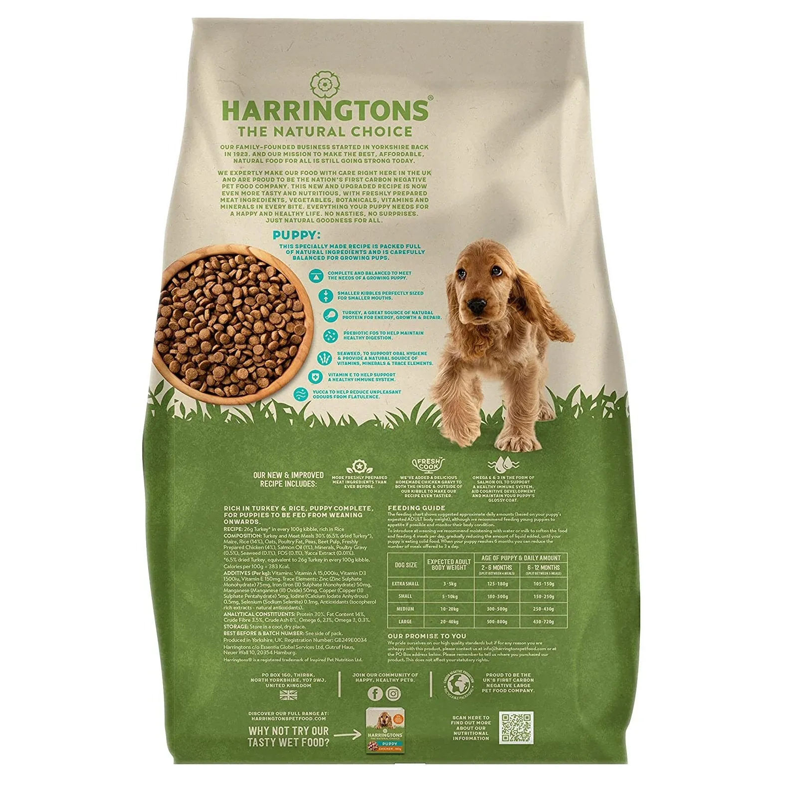 Harringtons 10kg Complete Rich In Turkey Puppy Food