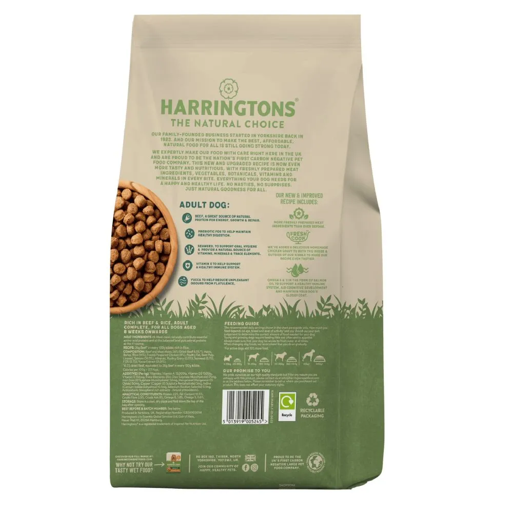 Harringtons 1.7kg Beef & Rice Adult Dog Food