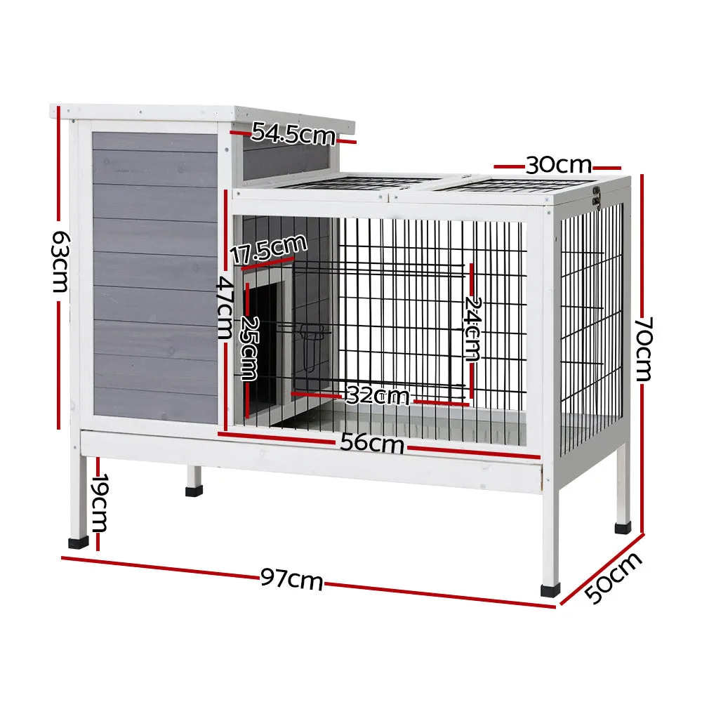 High Quality Fir Wood Pet Hutch with Run, i.Pet