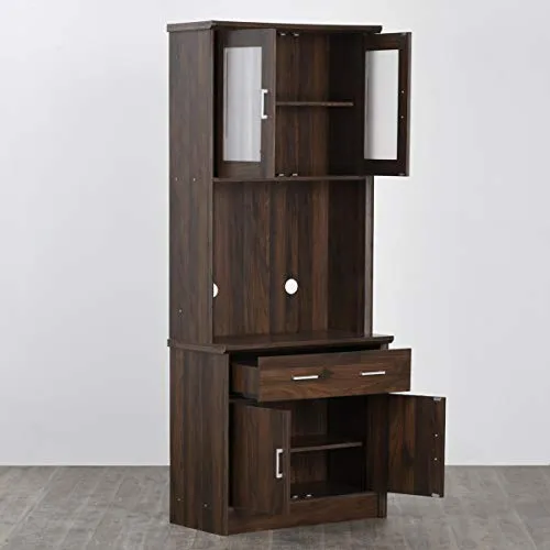 Home Centre Lewis Buffet Hutch - Brown (Engineered Wood)