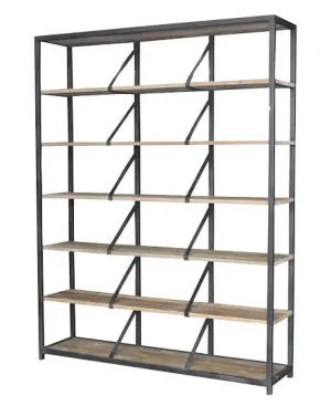 Industrial Style Large Wall Shelf Unit