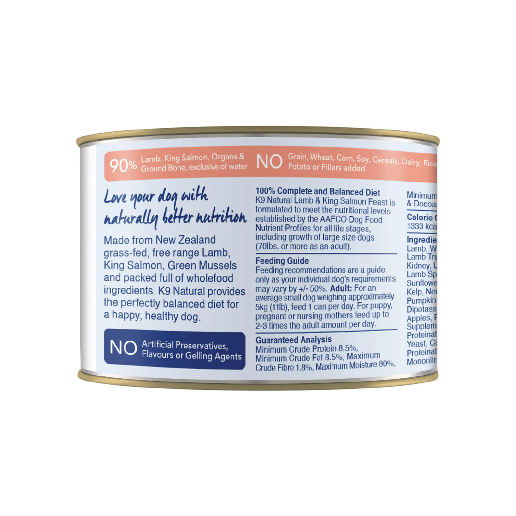 K9 Natural Grain-Free Canned Dog Food