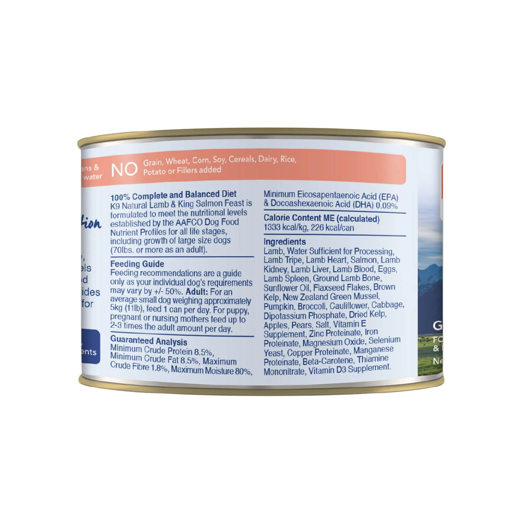 K9 Natural Grain-Free Canned Dog Food