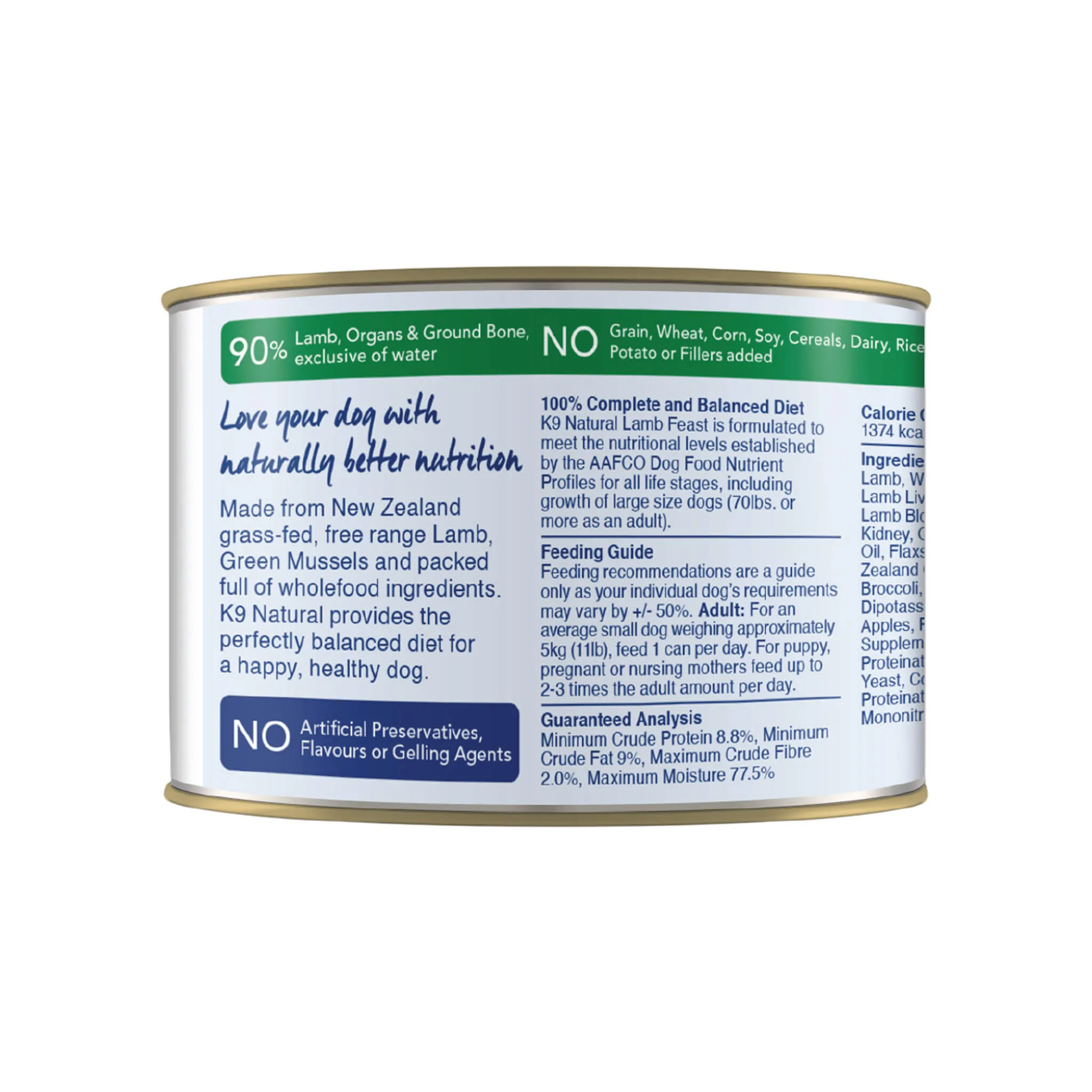 K9 Natural Grain-Free Canned Dog Food