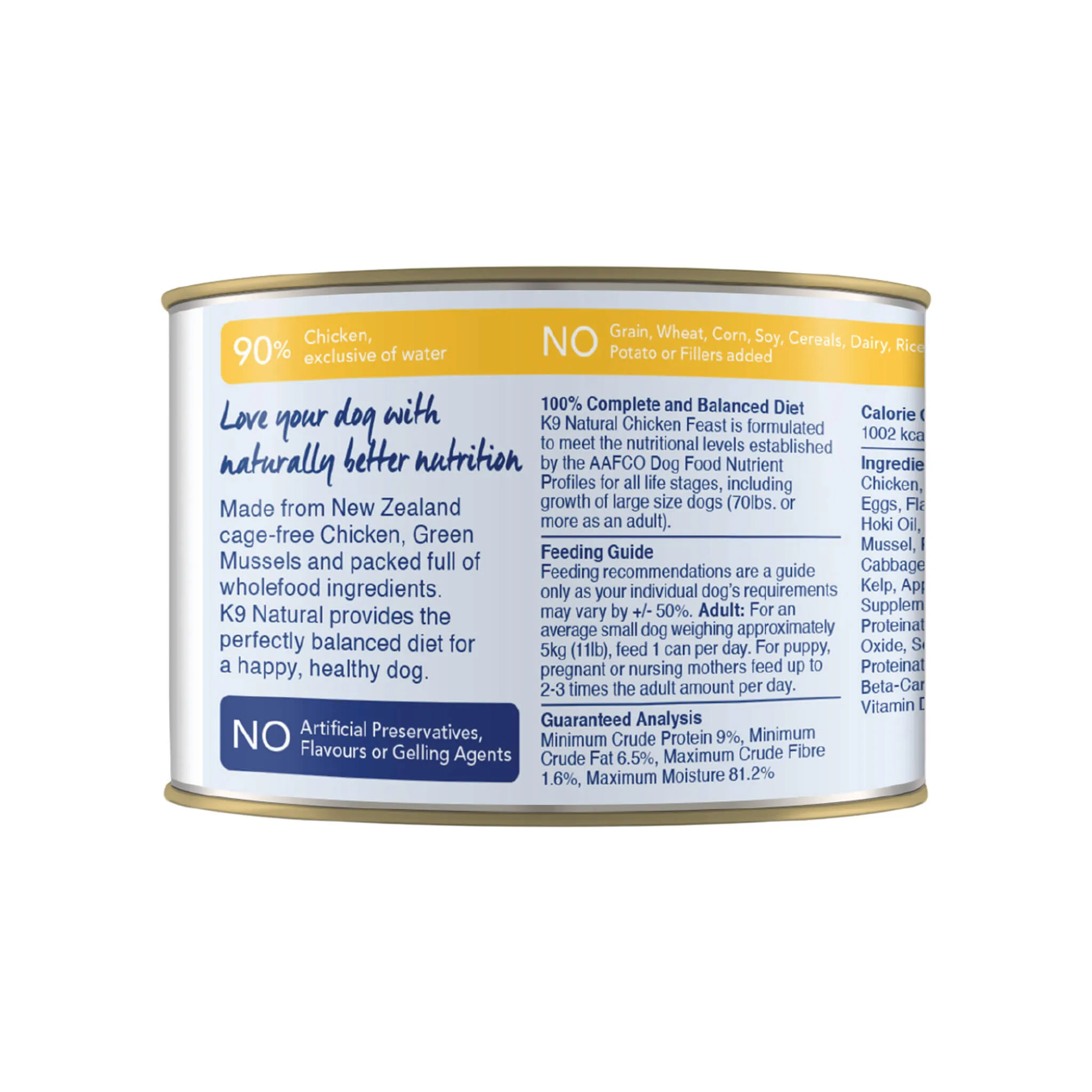 K9 Natural Grain-Free Canned Dog Food