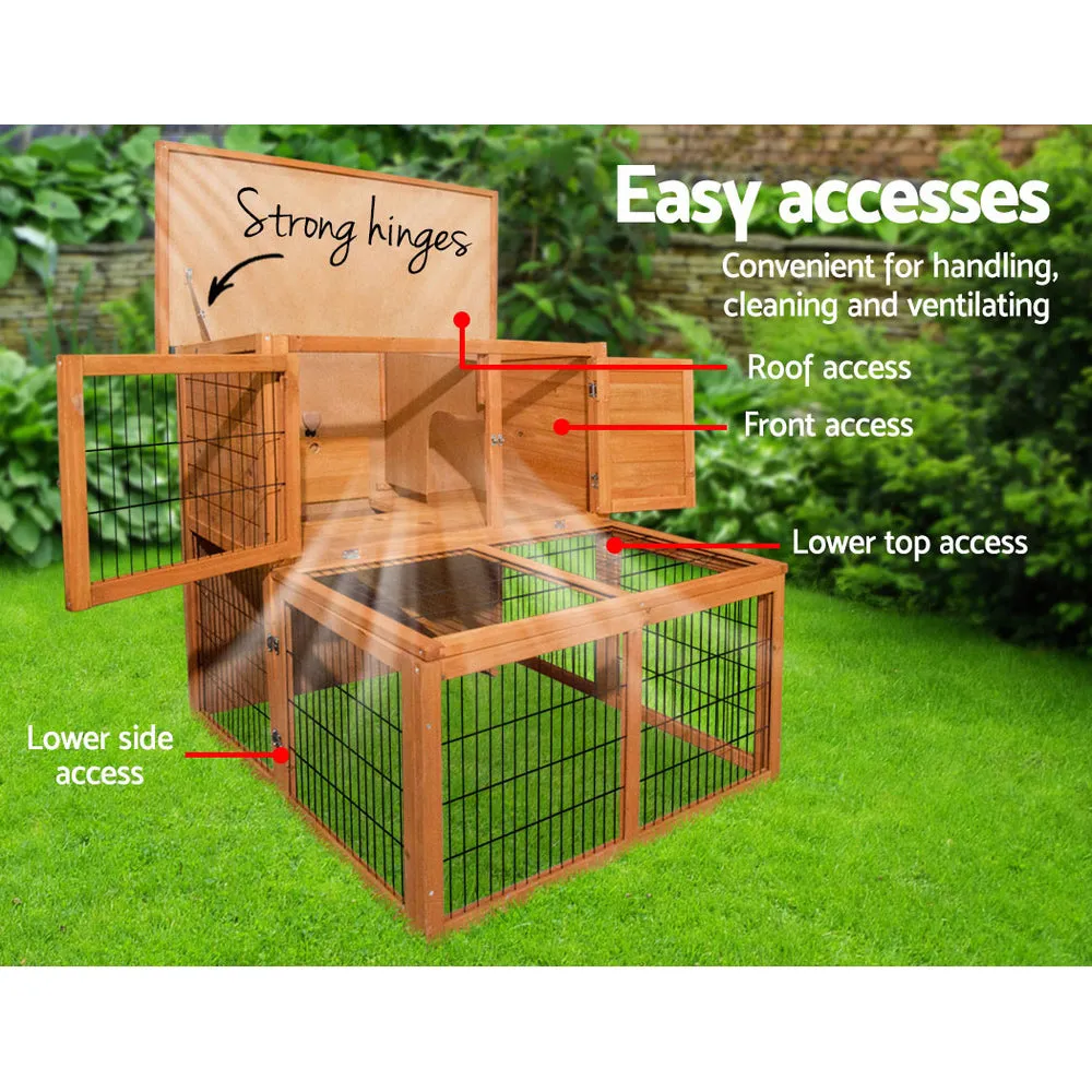 Large Wooden Chicken Coop Rabbit Hutch with Run, i.Pet