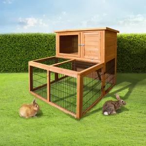 Large Wooden Chicken Coop Rabbit Hutch with Run, i.Pet