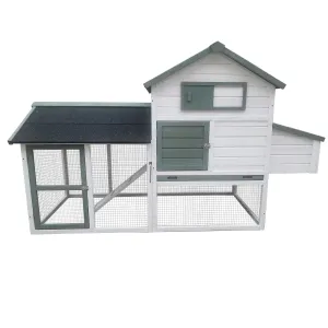 Large Wooden Chicken Coop w/ Nesting Boxes and Run - YES4PETS