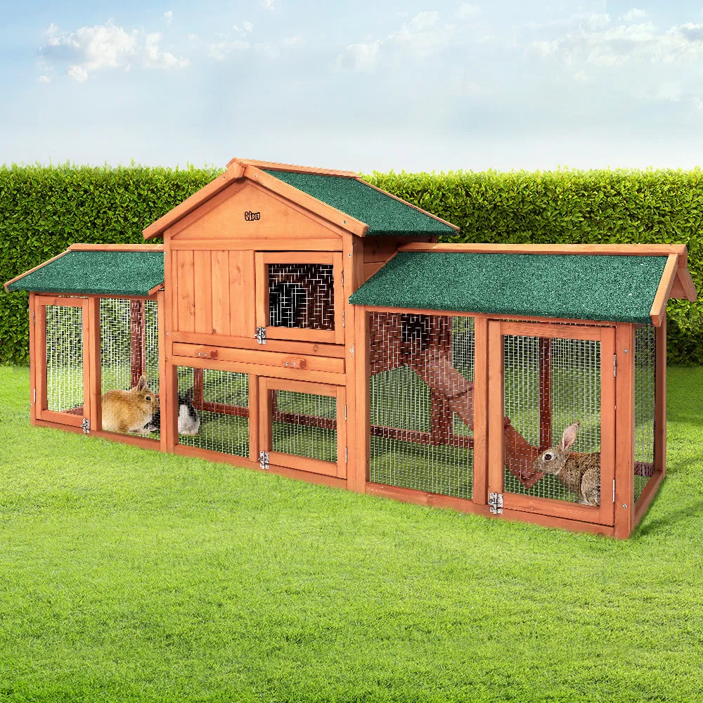 Large Wooden Pet Hutch, Waterproof, Eco-Friendly, i.Pet