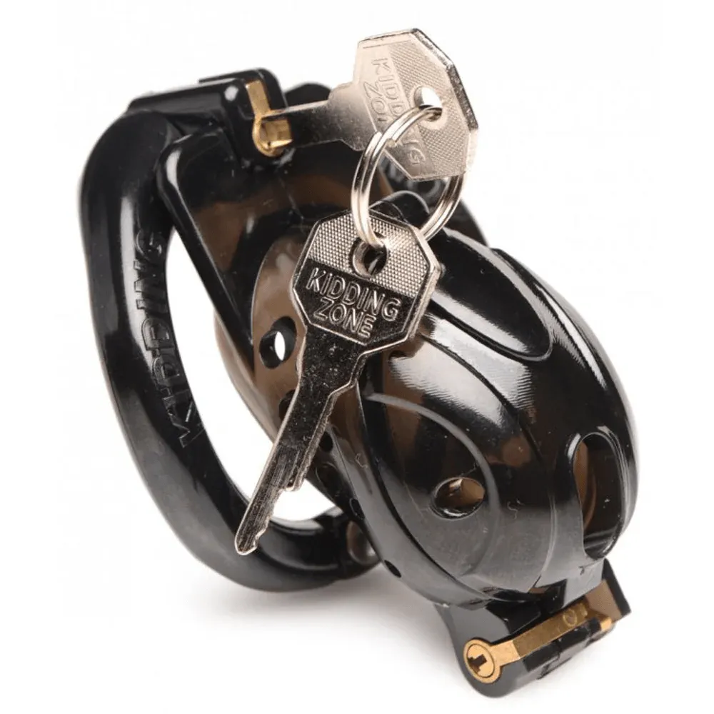 Master Series Double Lockdown Locking Customizable Chastity Cage