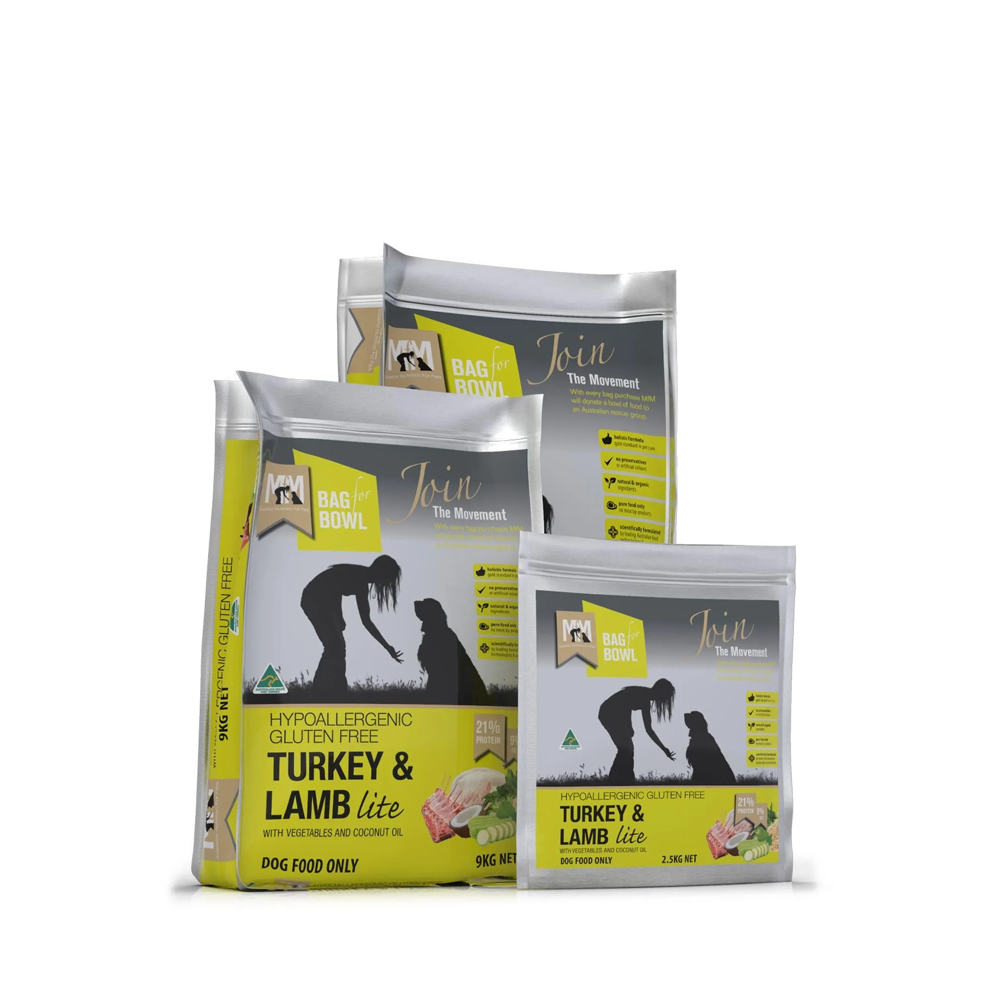 Meals for Mutts Lite Turkey and Lamb Dry Dog Food 9kg