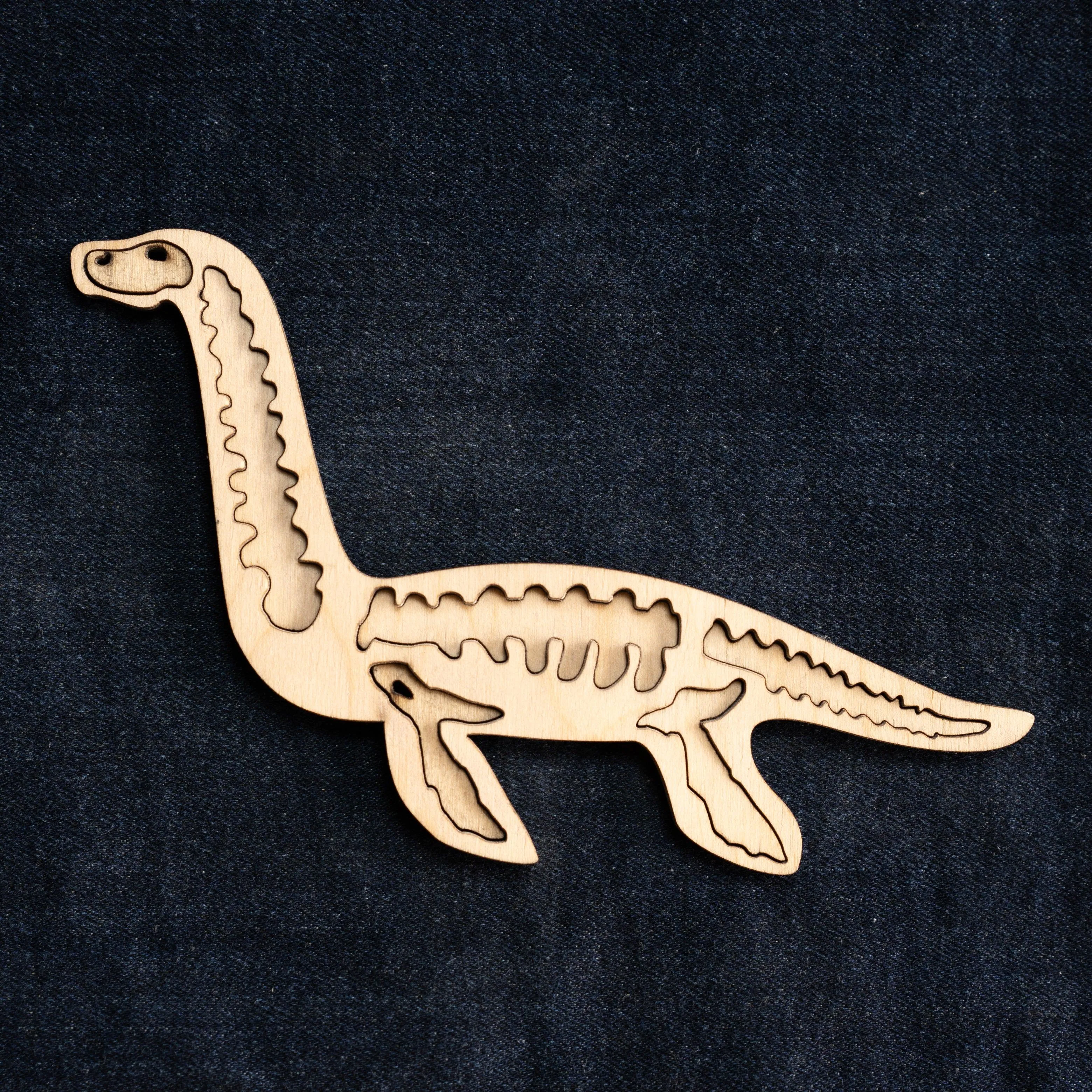 Montessori Wooden Dinosaur Puzzle Toy | Set of 8