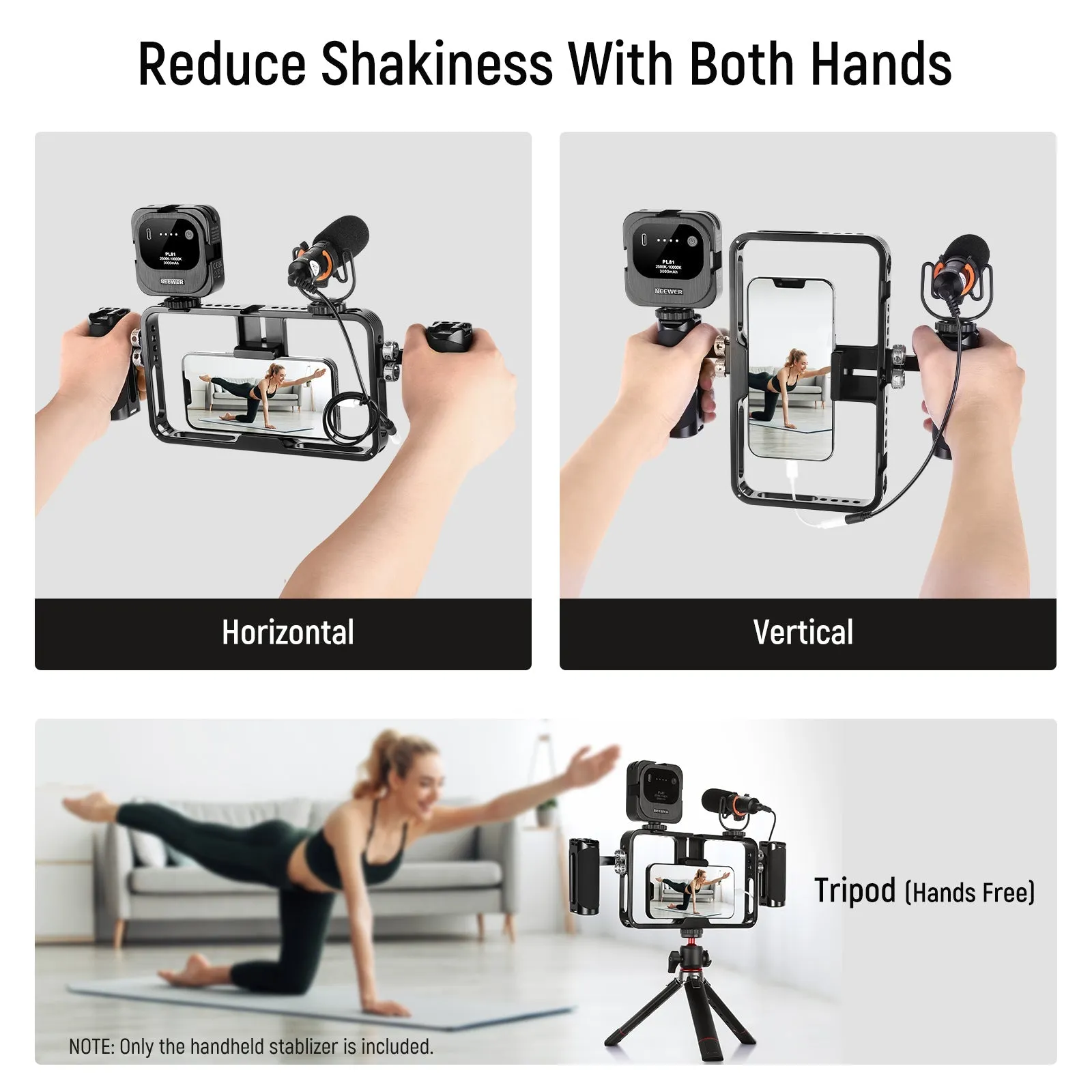 NEEWER Phone Stabilizer Video Rig Kit(CG100   VS105)