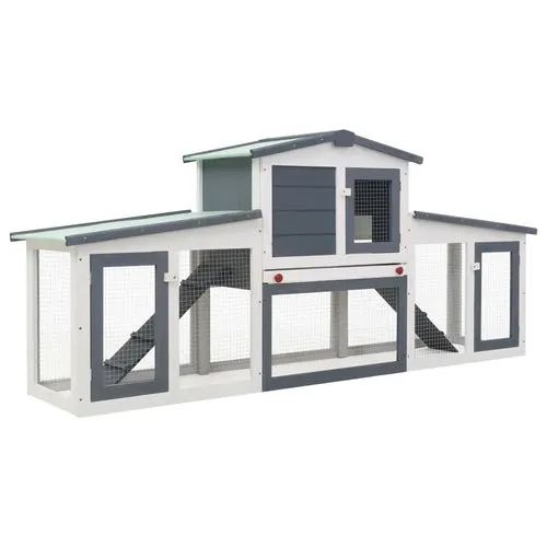 Outdoor Large Animal Hutch 80.3"x17.7"x33.5" Wood