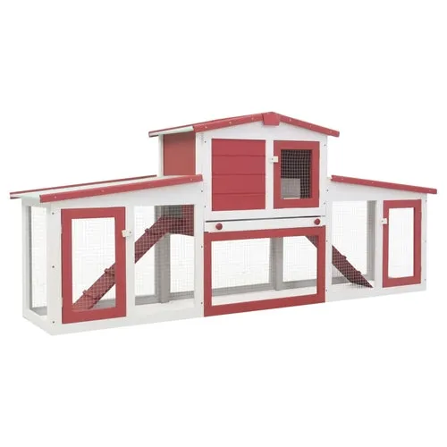 Outdoor Large Animal Hutch 80.3"x17.7"x33.5" Wood