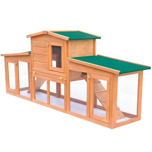 Outdoor Large Animal Hutch 80.3"x17.7"x33.5" Wood