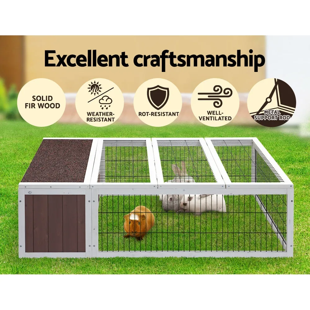 Outdoor Rabbit Hutch with Asphalt Roof - i.Pet