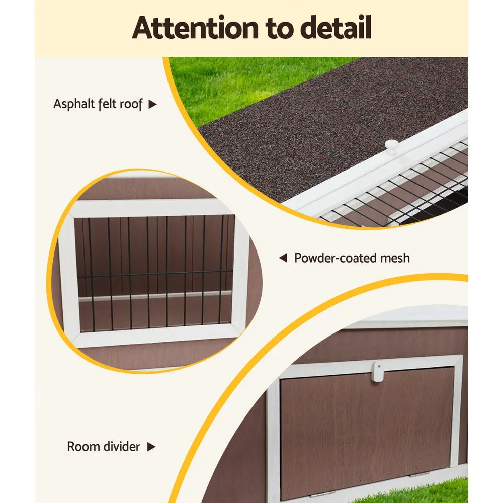 Outdoor Rabbit Hutch with Asphalt Roof - i.Pet