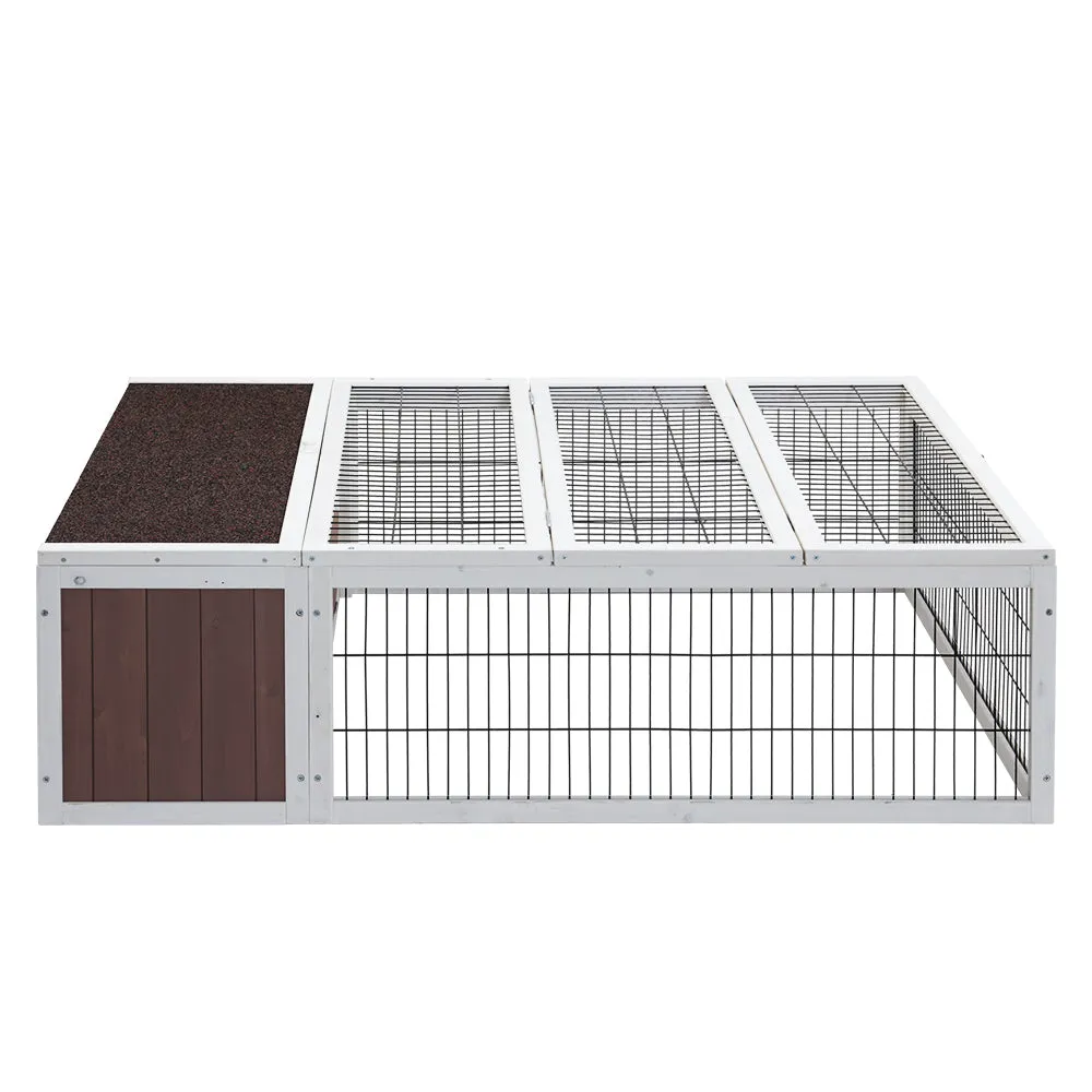 Outdoor Rabbit Hutch with Asphalt Roof - i.Pet