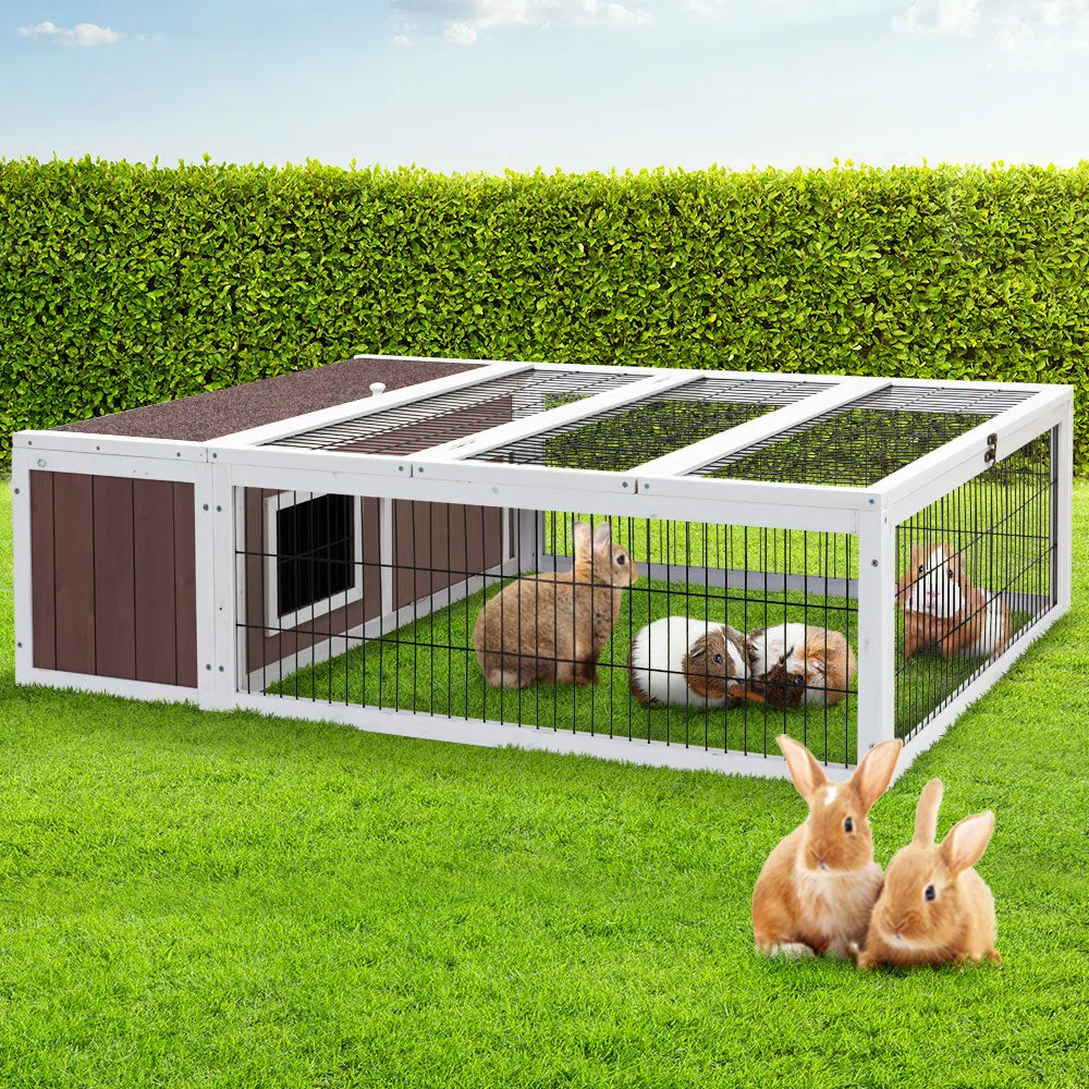 Outdoor Rabbit Hutch with Asphalt Roof - i.Pet