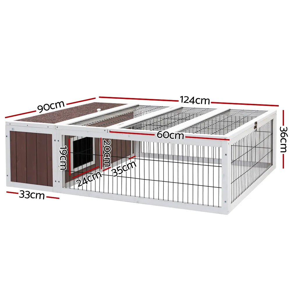 Outdoor Rabbit Hutch with Asphalt Roof - i.Pet