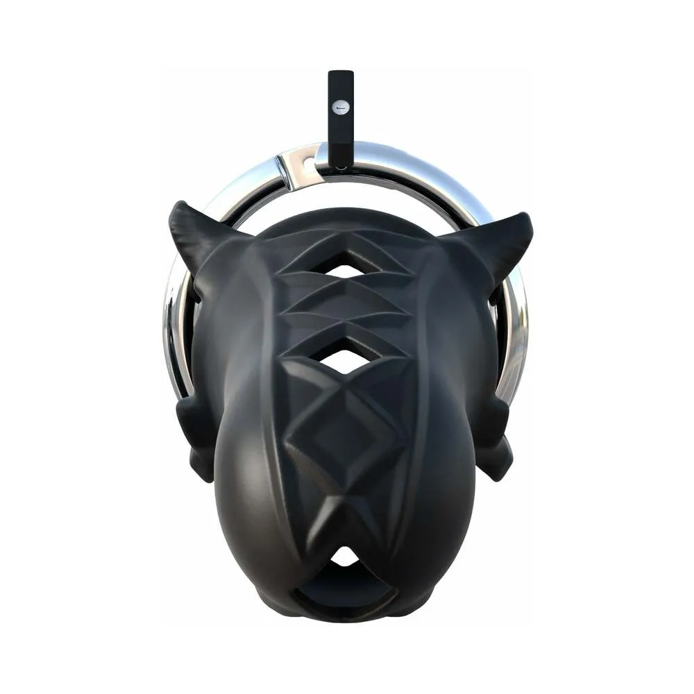 Pipedream Fantasy C-Ringz Extreme Silicone Cock Blocker Locking Chastity Cage Black