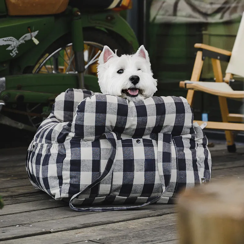 Portable Leisure Outing Pet Bolster Large Dog Car Seat Bed