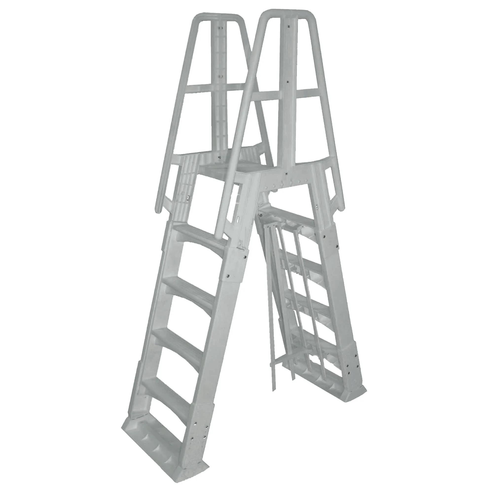 Premium A-Frame Above Ground Pool Ladder - Gray