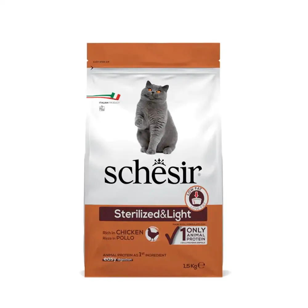 Schesir - Sterilized & Light Cat Food with Chicken