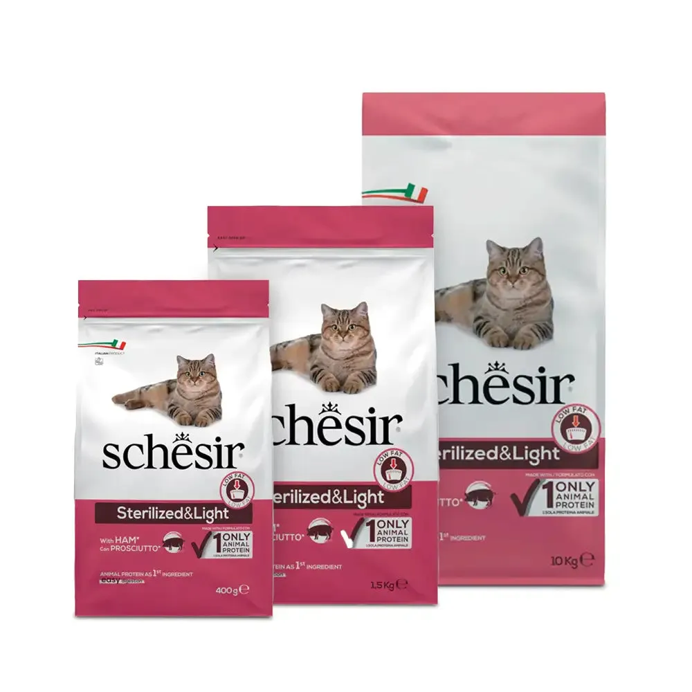 Schesir - Sterilized & Light Cat Food with Ham