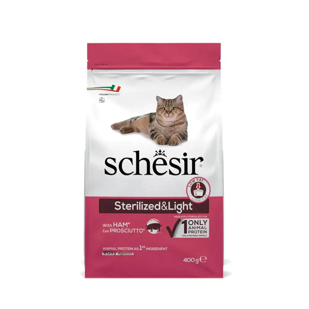 Schesir - Sterilized & Light Cat Food with Ham