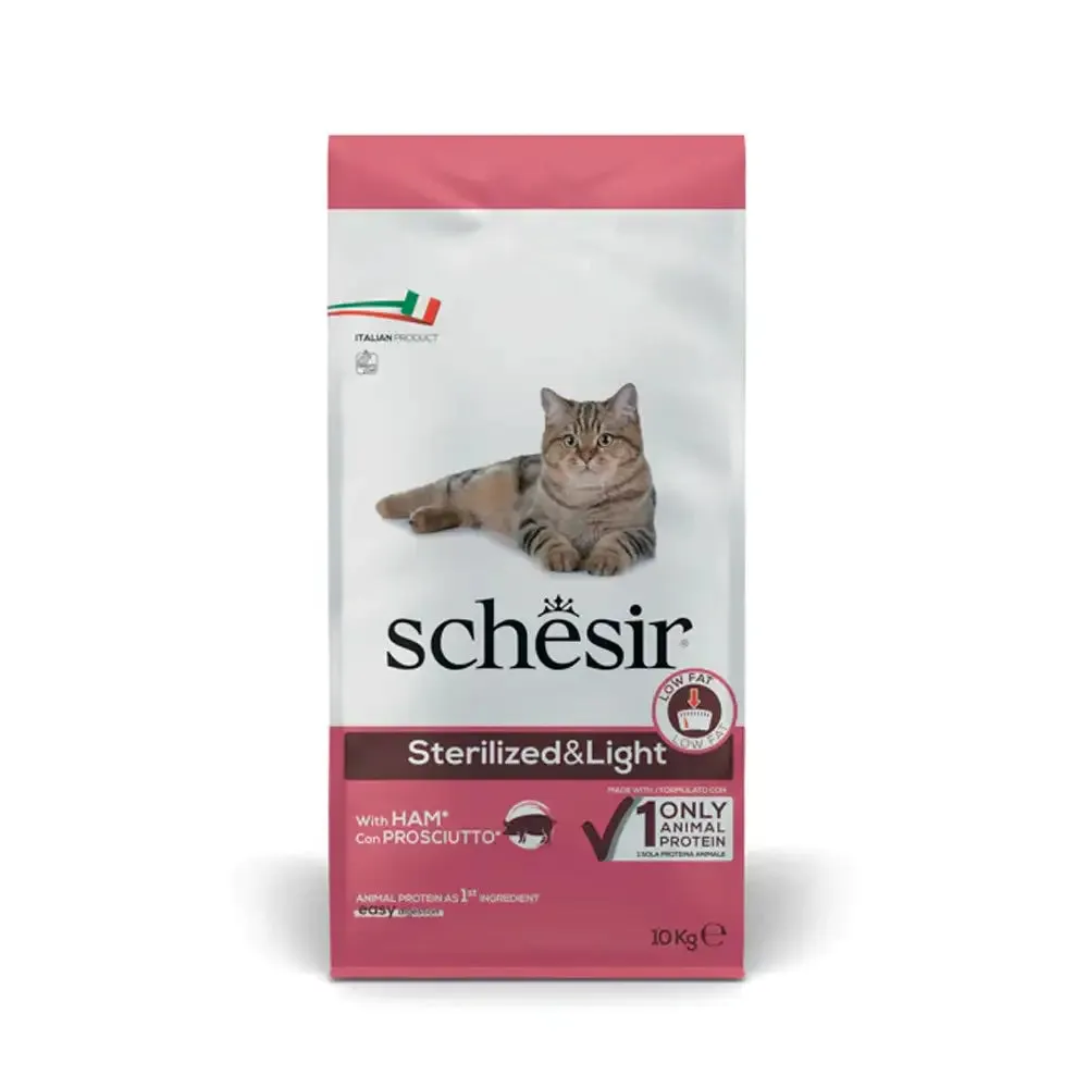 Schesir - Sterilized & Light Cat Food with Ham