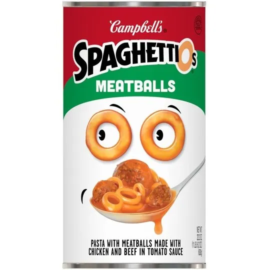 SpaghettiOs Canned Pasta with Meatballs, 22.2 oz Can