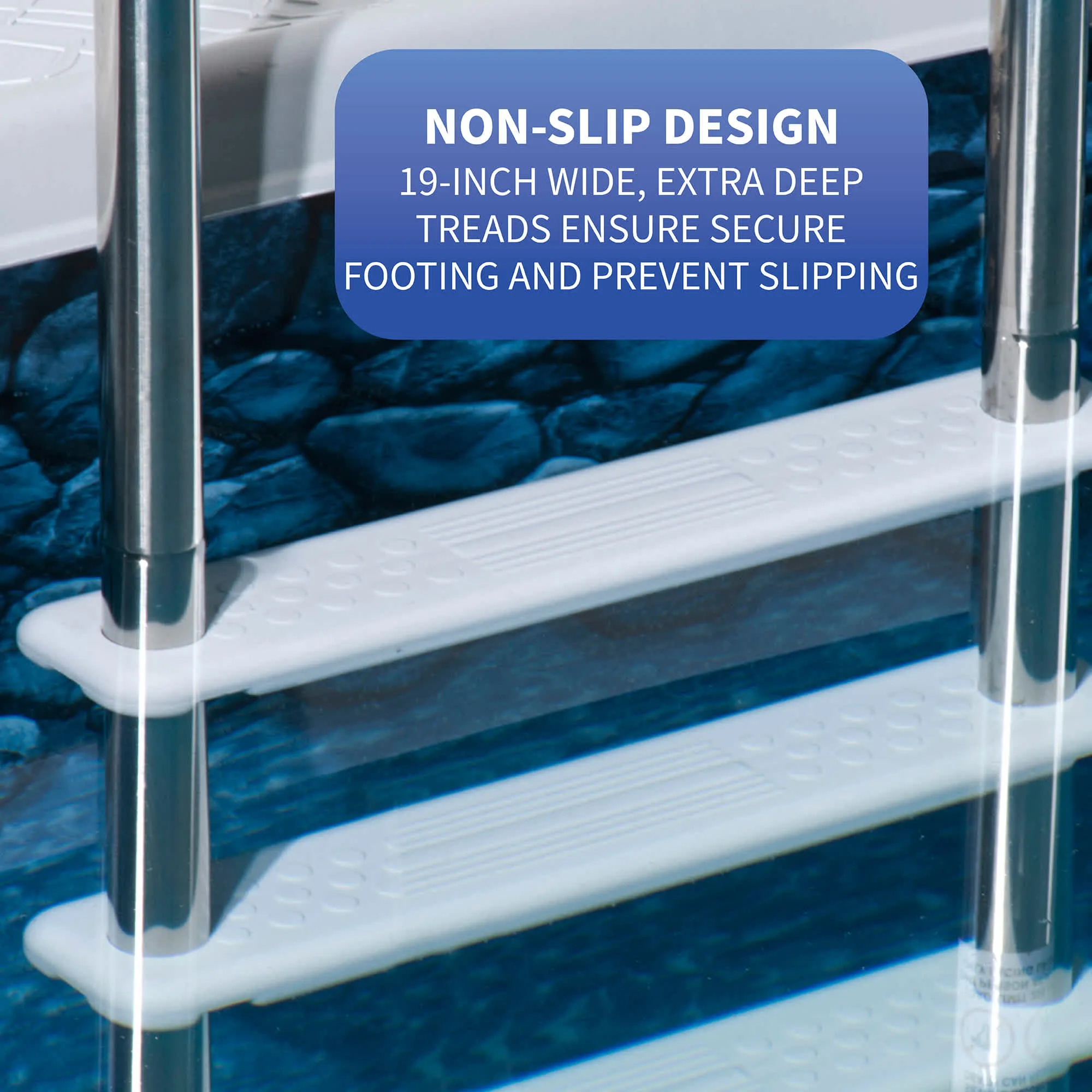 Standard Stainless Steel In-Pool Ladder for Above Ground Pools